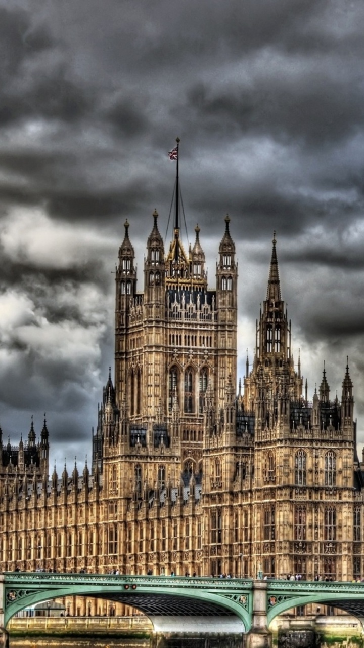 Обои здание парламента, вестминстерский дворец, Биг Бен, река темза, ориентир в разрешении 720x1280