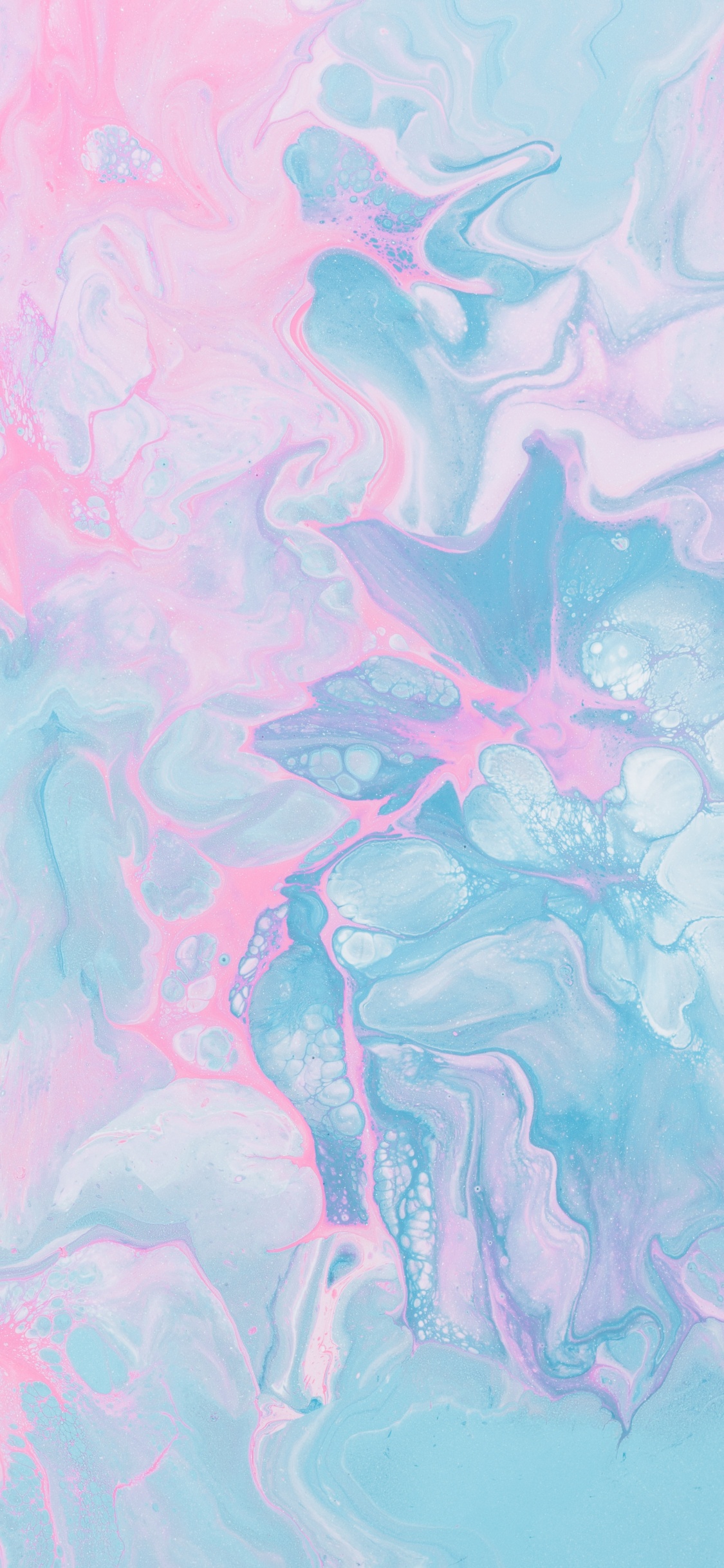 Обои розовый, арт, Аква, иллюстрация, узор в разрешении 1125x2436