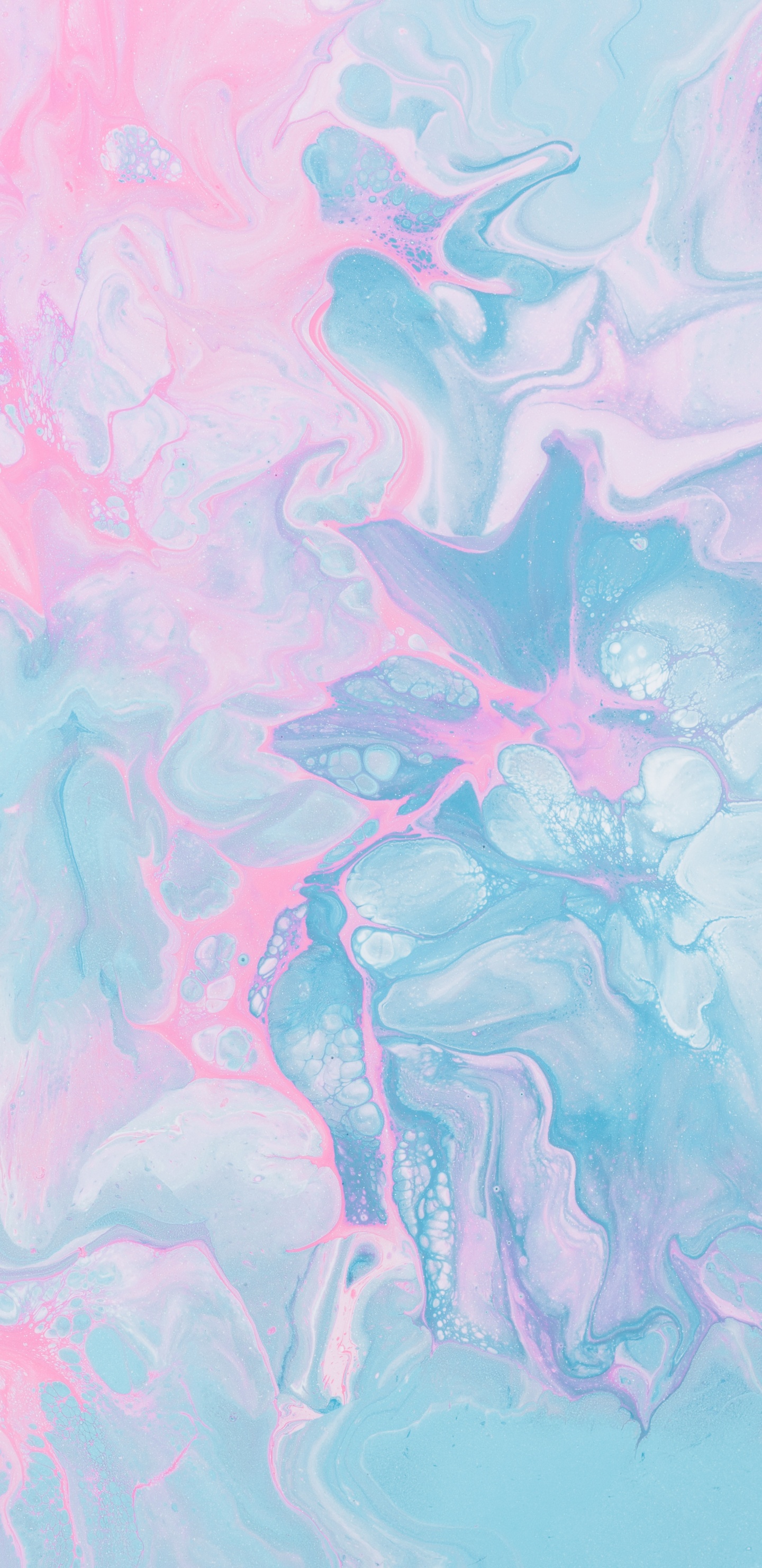 Обои розовый, арт, Аква, иллюстрация, узор в разрешении 1440x2960