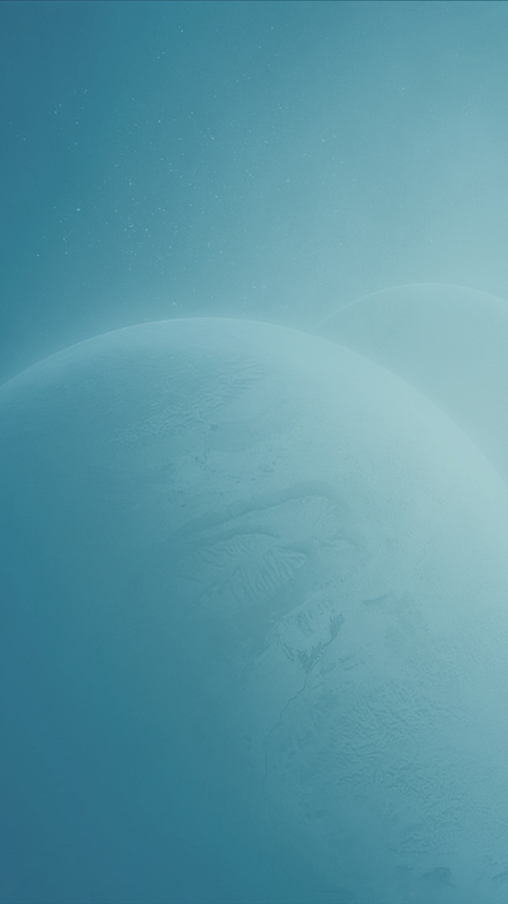 Обои синий, компьютер, синий цвет, космическое пространство, горизонт в разрешении 720x1280