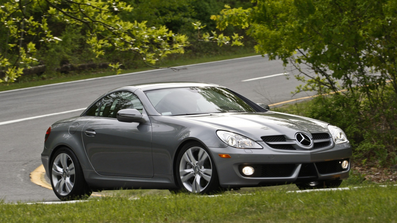 Обои авто, кузов купе, Кабриолет, Мерседес слк 350, городской автомобиль в разрешении 1280x720