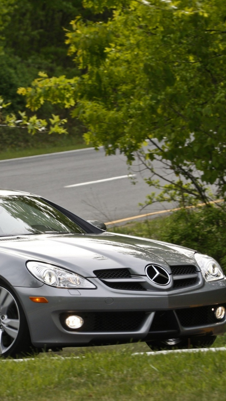 Обои авто, кузов купе, Кабриолет, Мерседес слк 350, городской автомобиль в разрешении 720x1280
