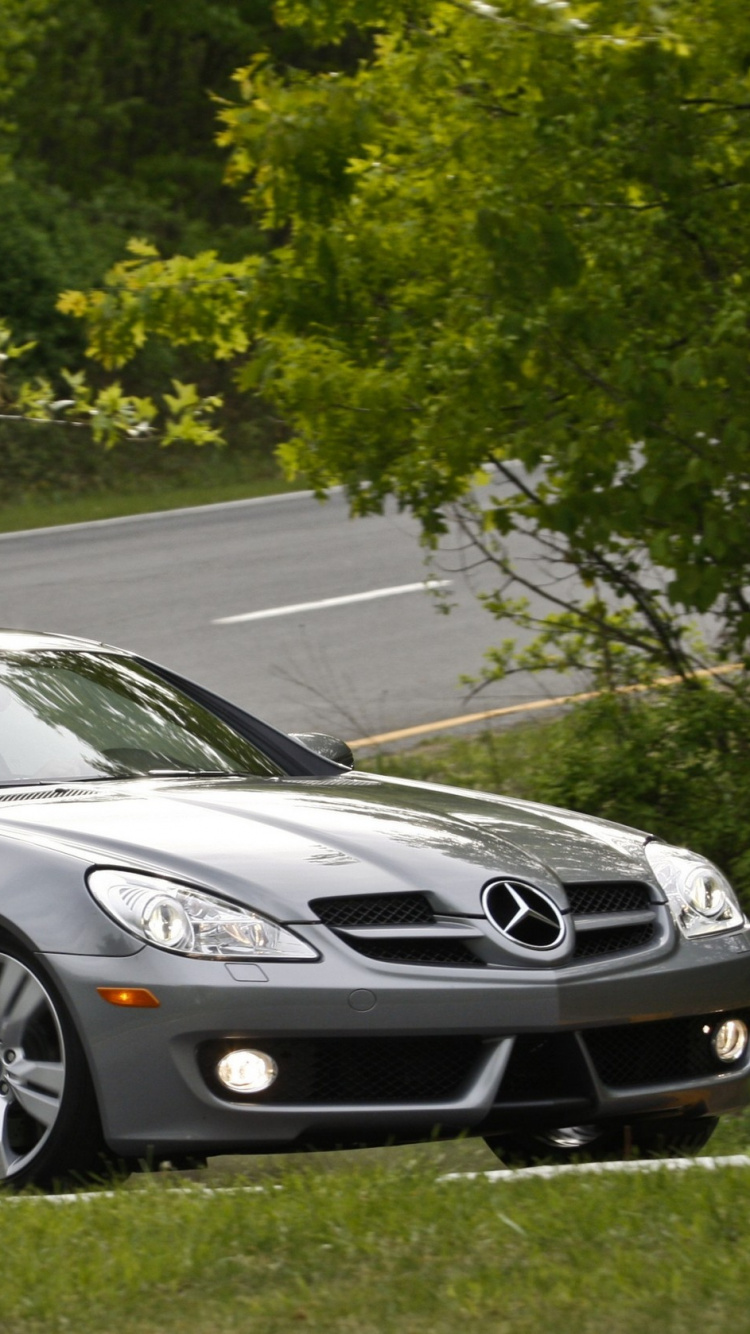 Обои авто, кузов купе, Кабриолет, Мерседес слк 350, городской автомобиль в разрешении 750x1334
