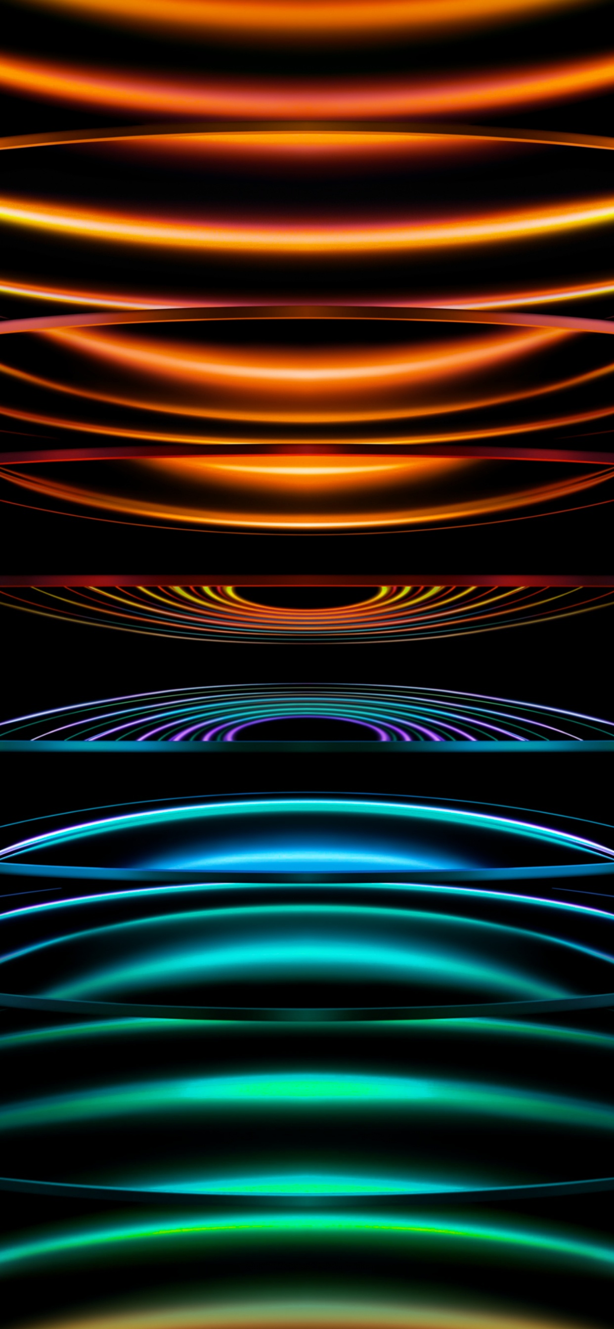 Обои Оранжевый цвет, электричество, арт, газ, параллель в разрешении 1242x2688