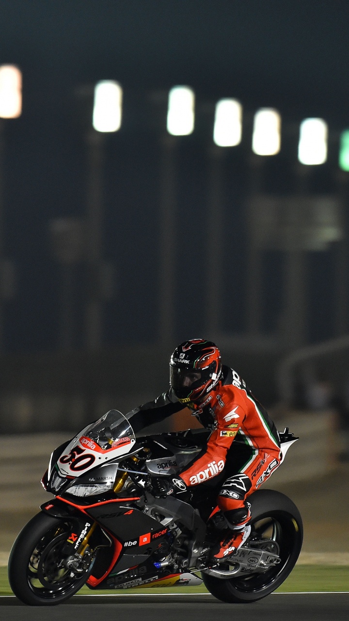 Обои гоночный, мотоцикл, автоспорт, мотогонщик, мотоспорт в разрешении 720x1280