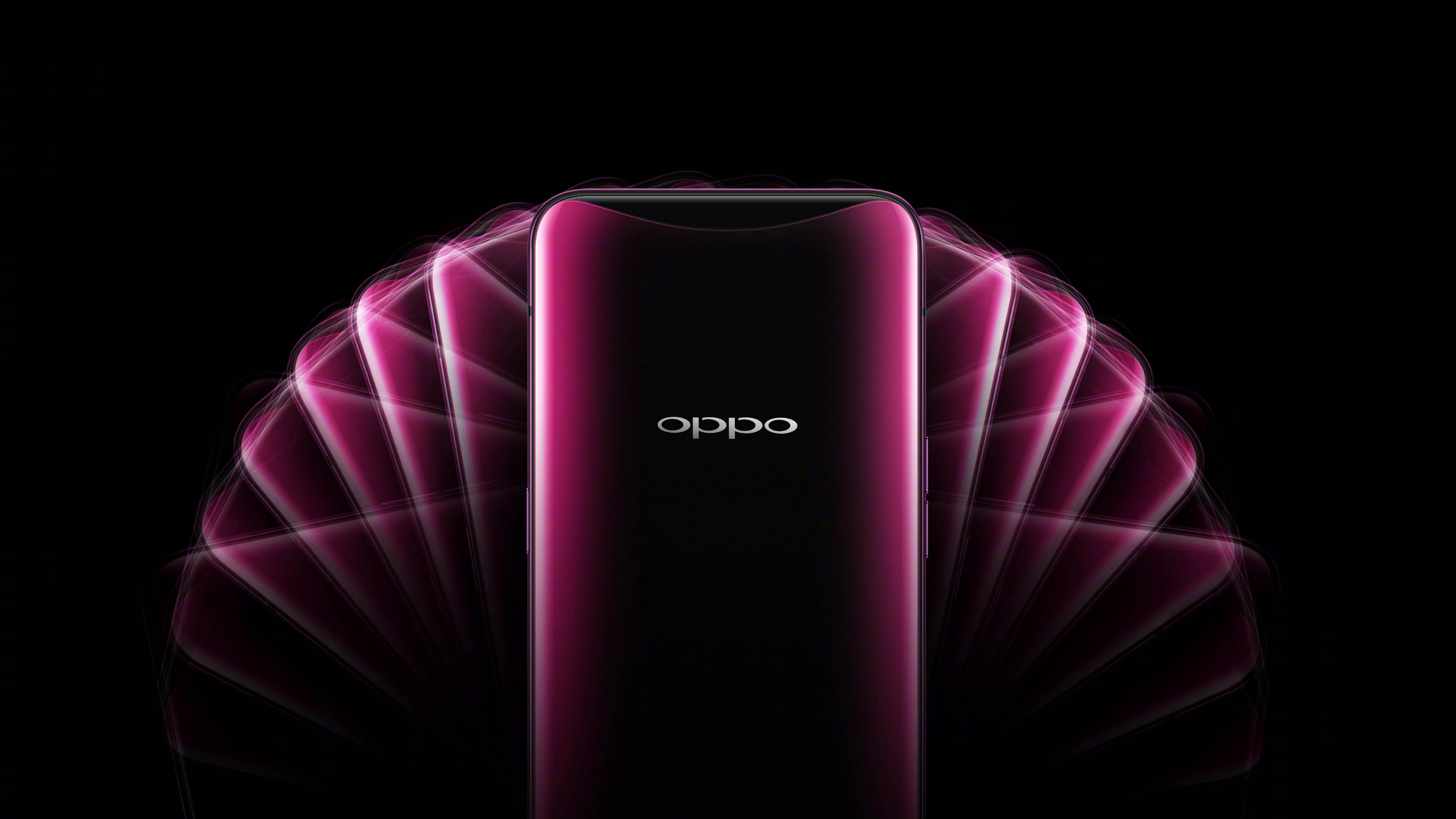 Обои OPPO Найти Х, смартфон, OPPO, красный цвет, пурпур в разрешении 3840x2160