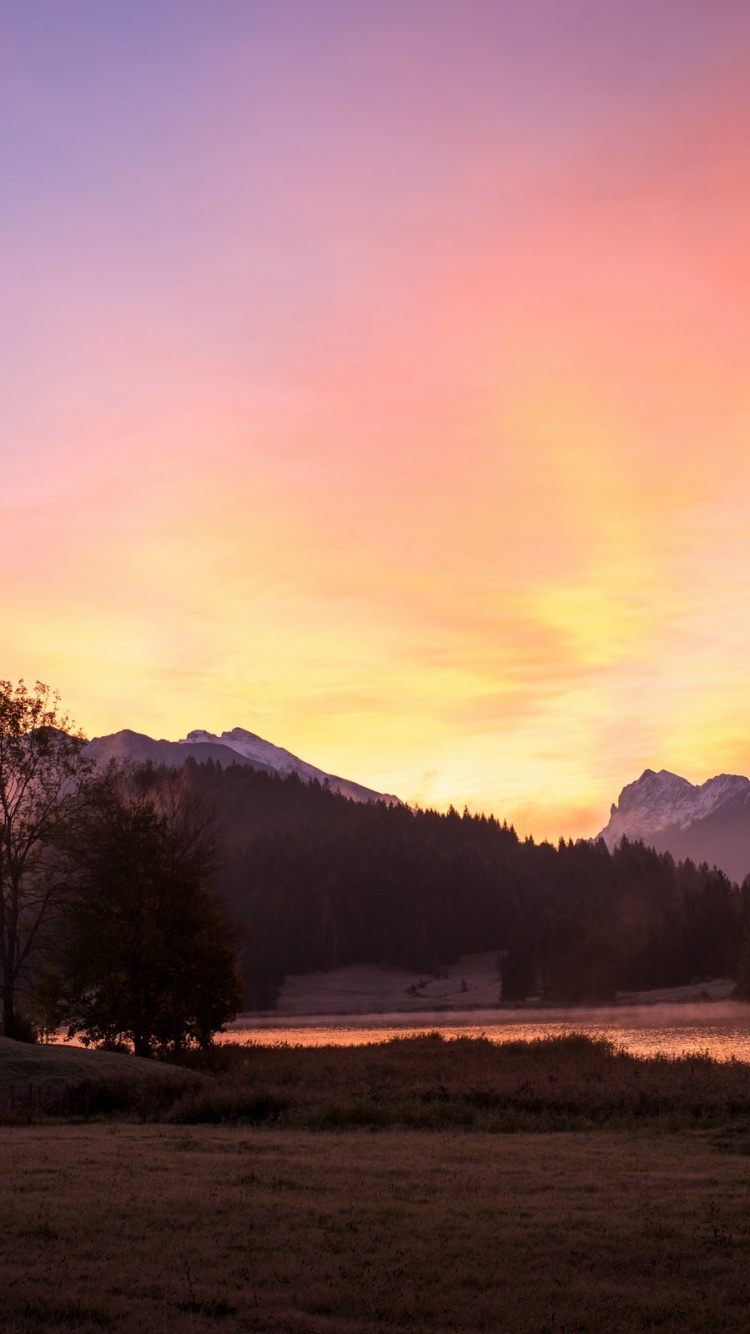 Обои природа, облако, растение, атмосфера, гора в разрешении 750x1334