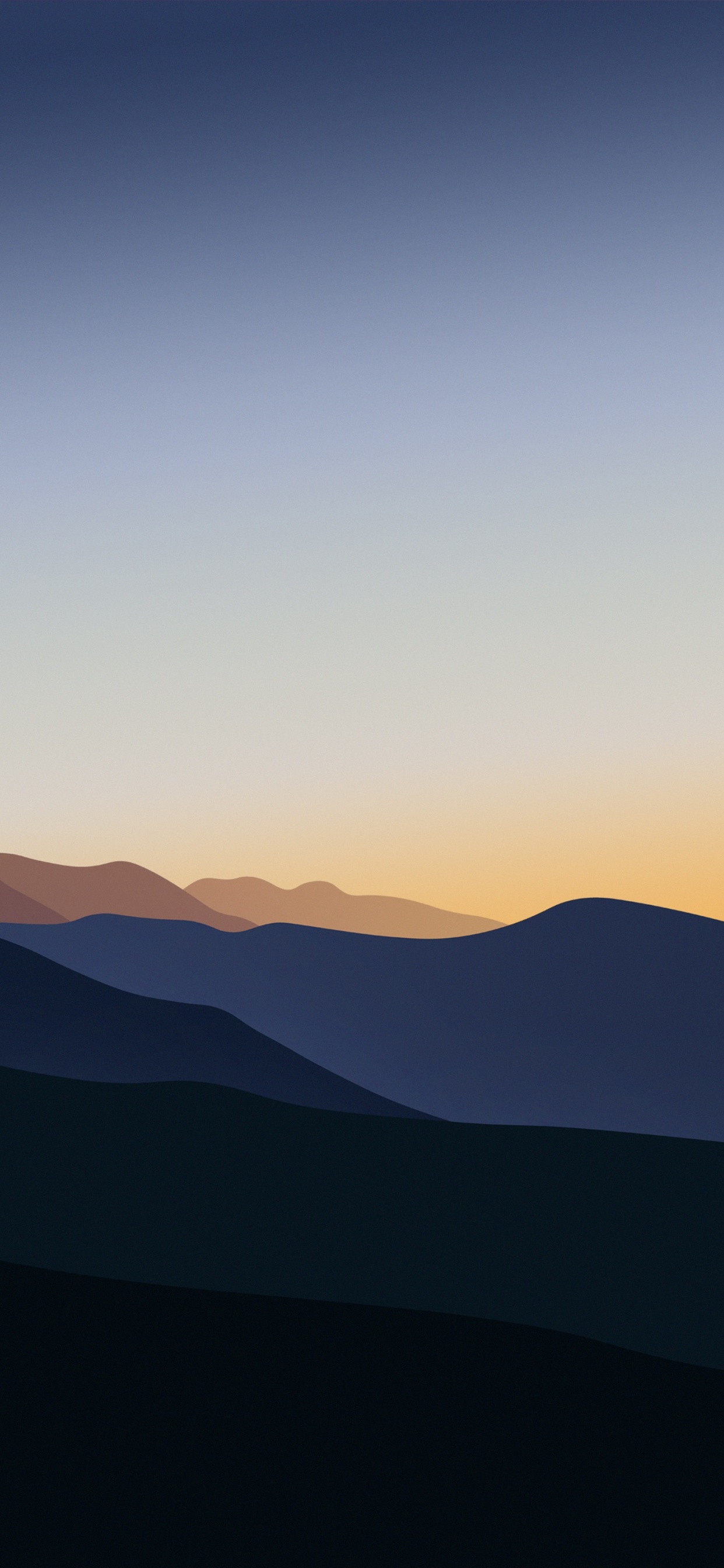 Обои атмосфера, облако, гора, послесвечение, природный ландшафт в разрешении 1242x2688