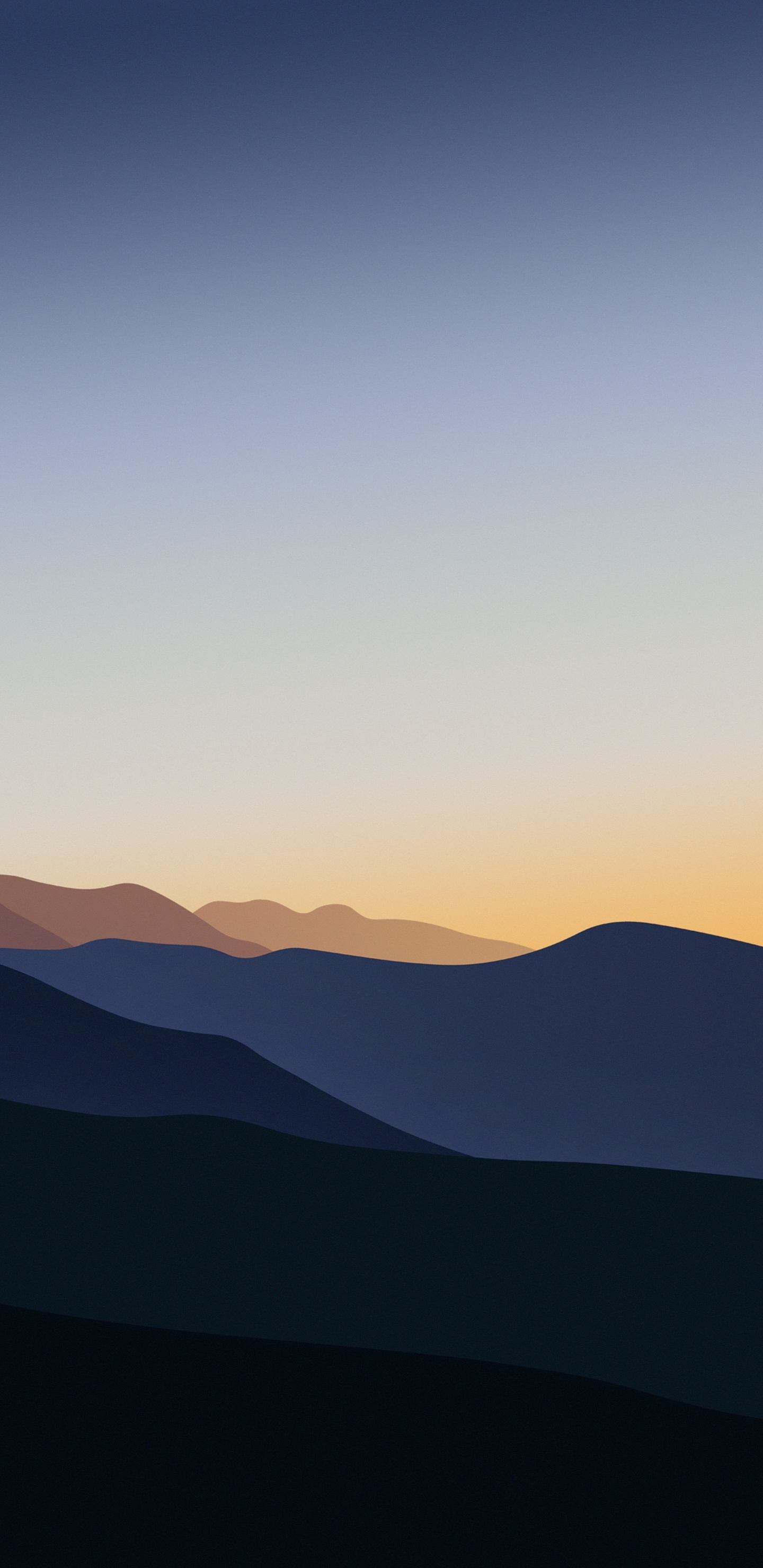 Обои атмосфера, облако, гора, послесвечение, природный ландшафт в разрешении 1440x2960