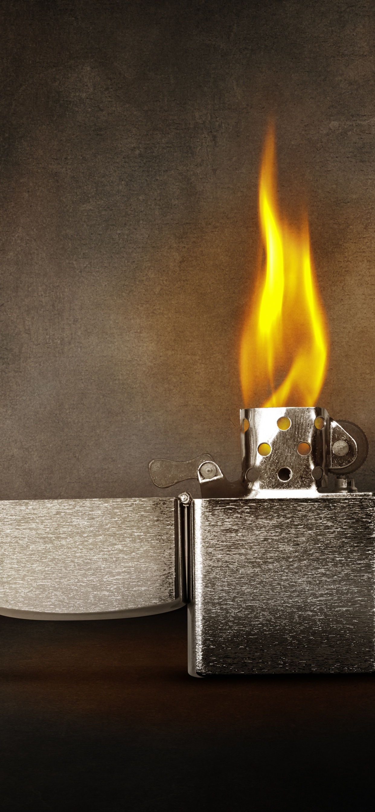 Обои зажигалка, Зиппо, пламя, огонь, Аксессуар для некурящих в разрешении 1242x2688