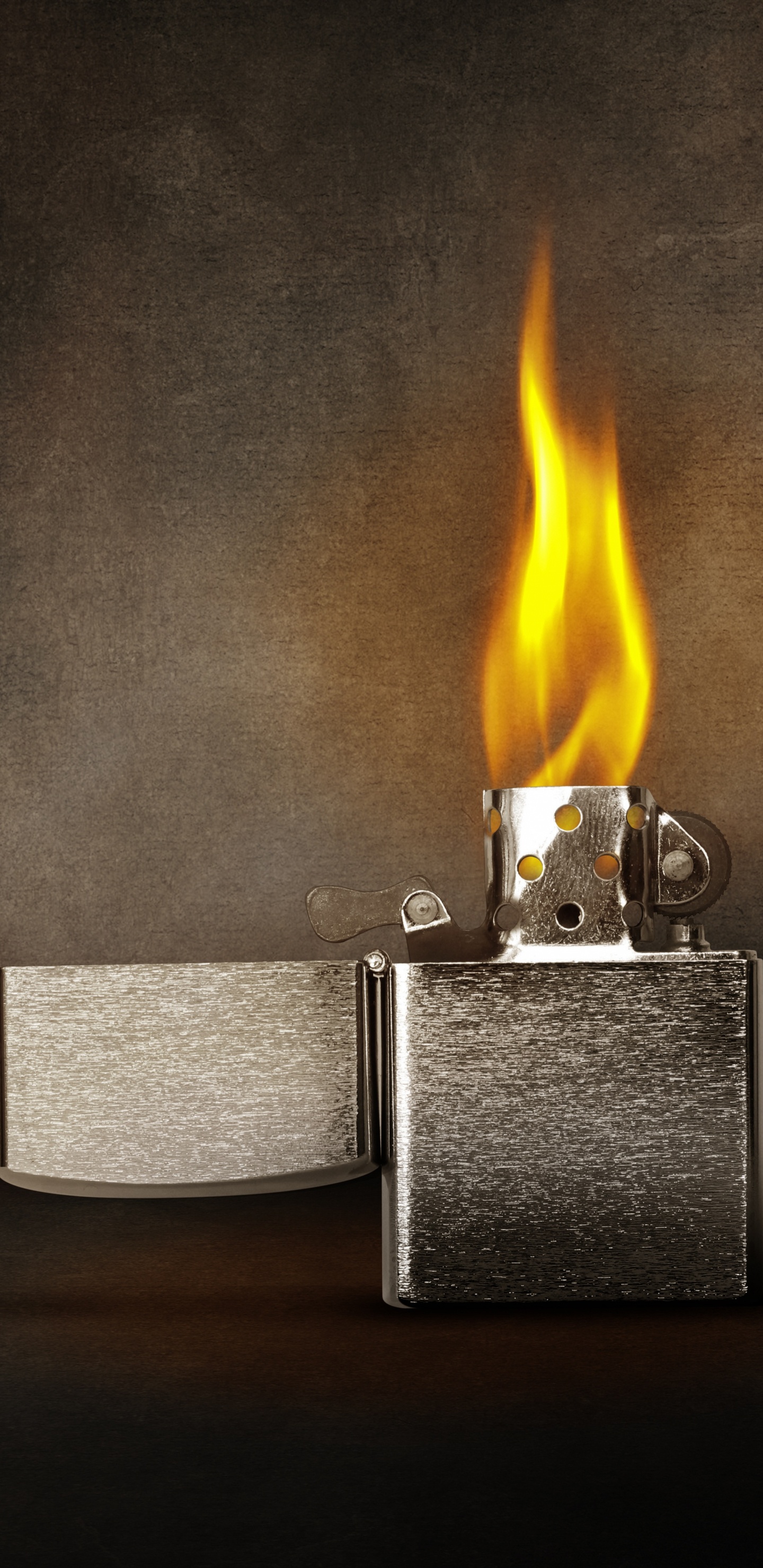 Обои зажигалка, Зиппо, пламя, огонь, Аксессуар для некурящих в разрешении 1440x2960