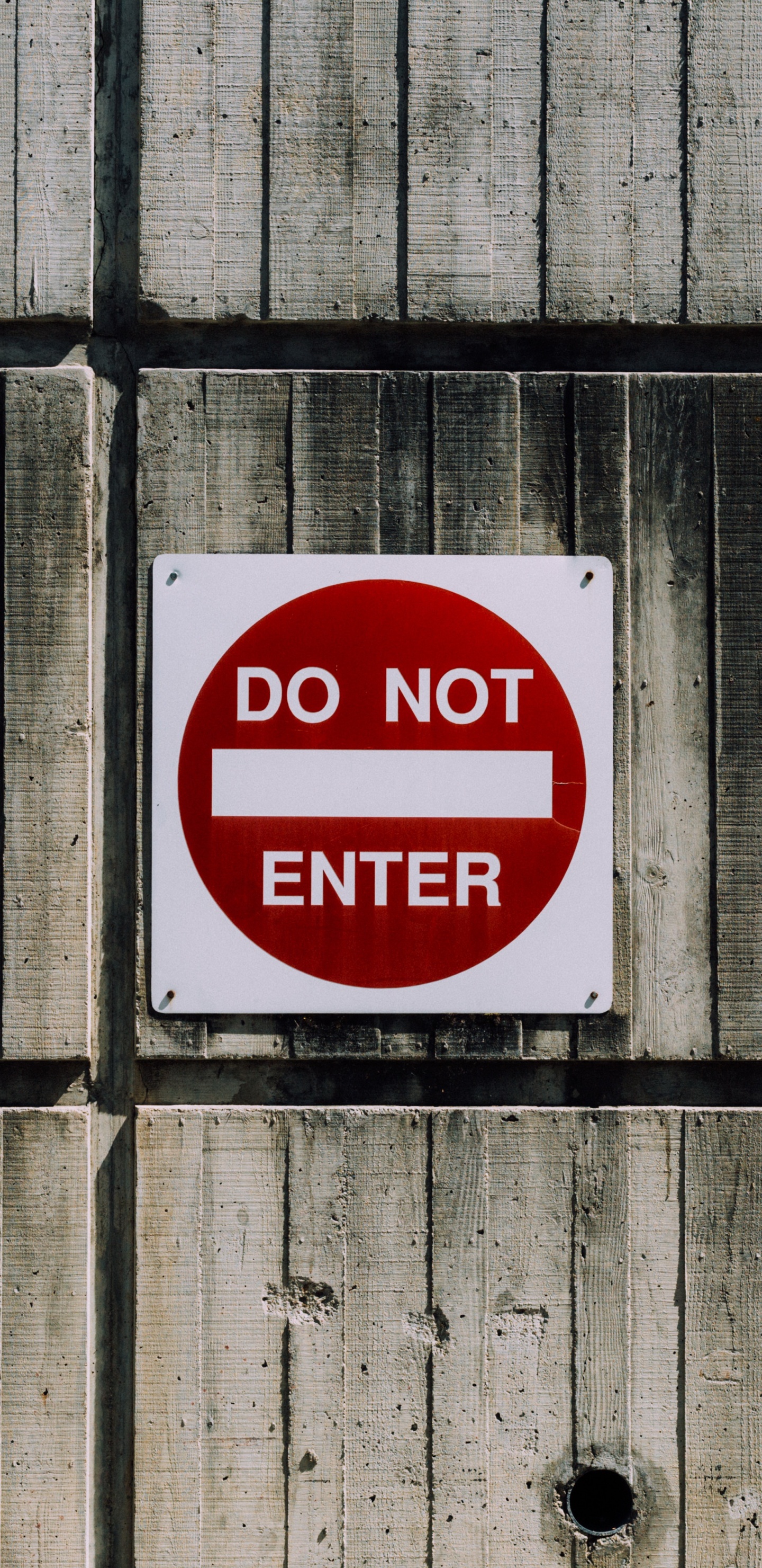 Обои не входить знак, прямоугольник, кирпичная кладка, кирпич, красный цвет в разрешении 1440x2960