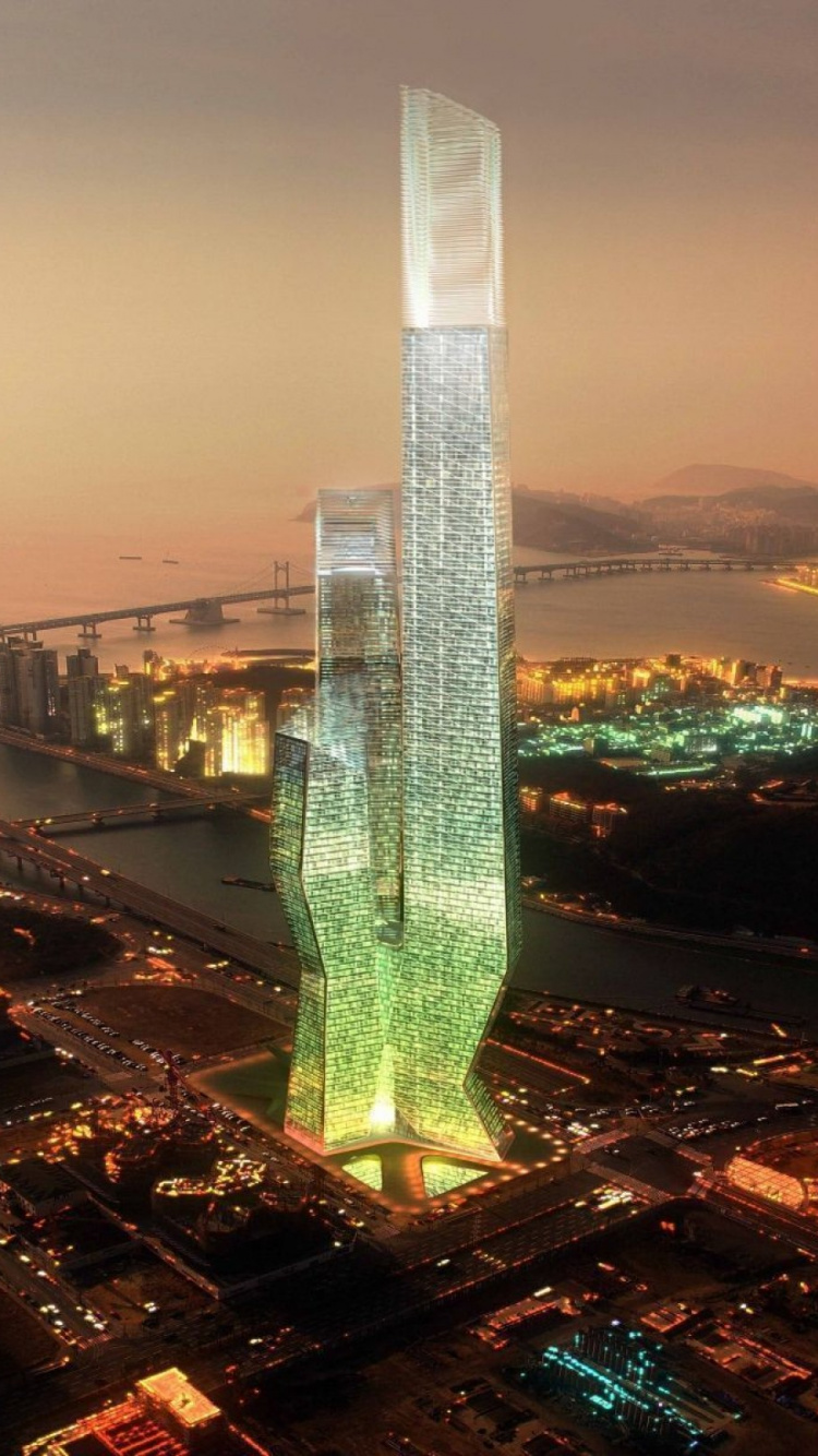 Обои Пусан Южная Корея, Сеул, небоскреб, городской пейзаж, городской район в разрешении 750x1334