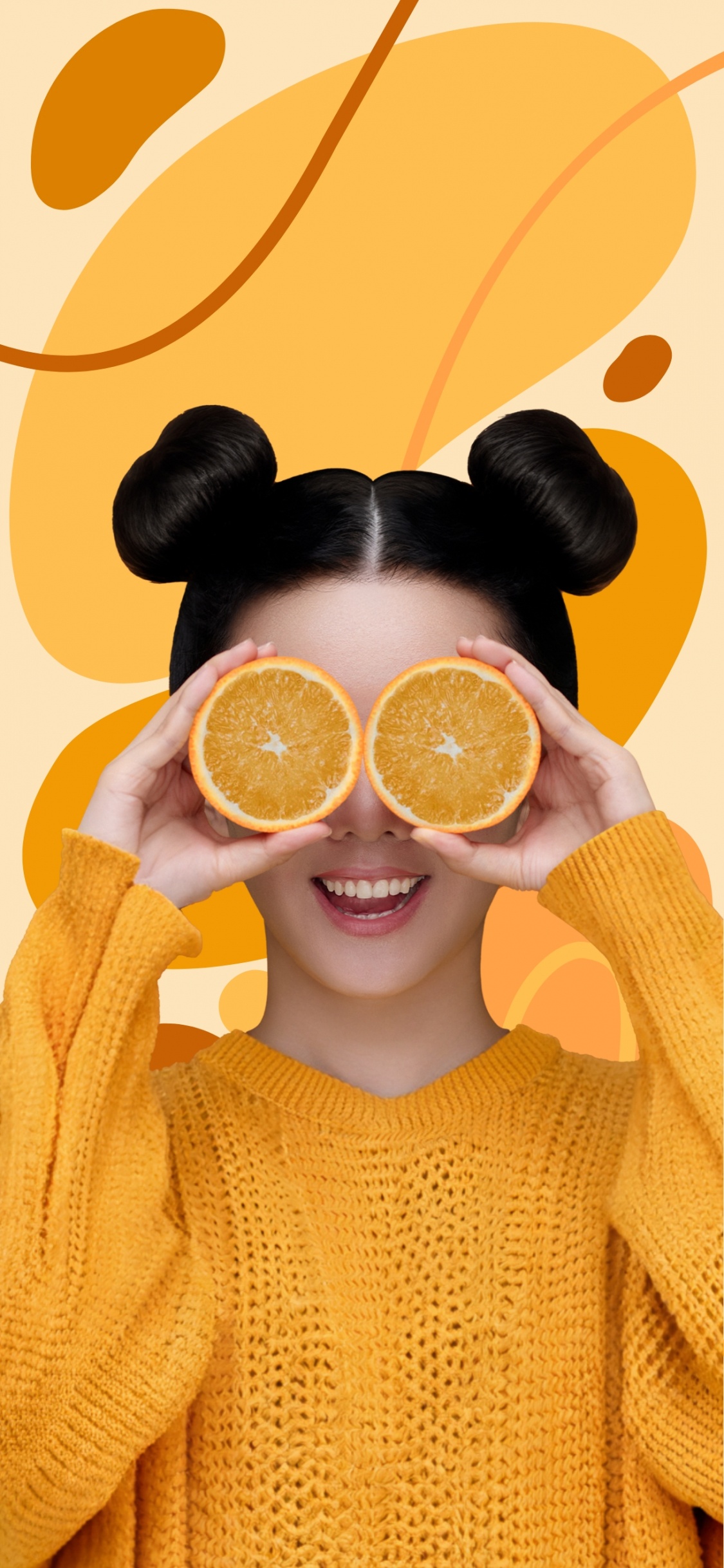 Обои Huawei, гармония, гармония 4, смартфон, волосы в разрешении 1125x2436