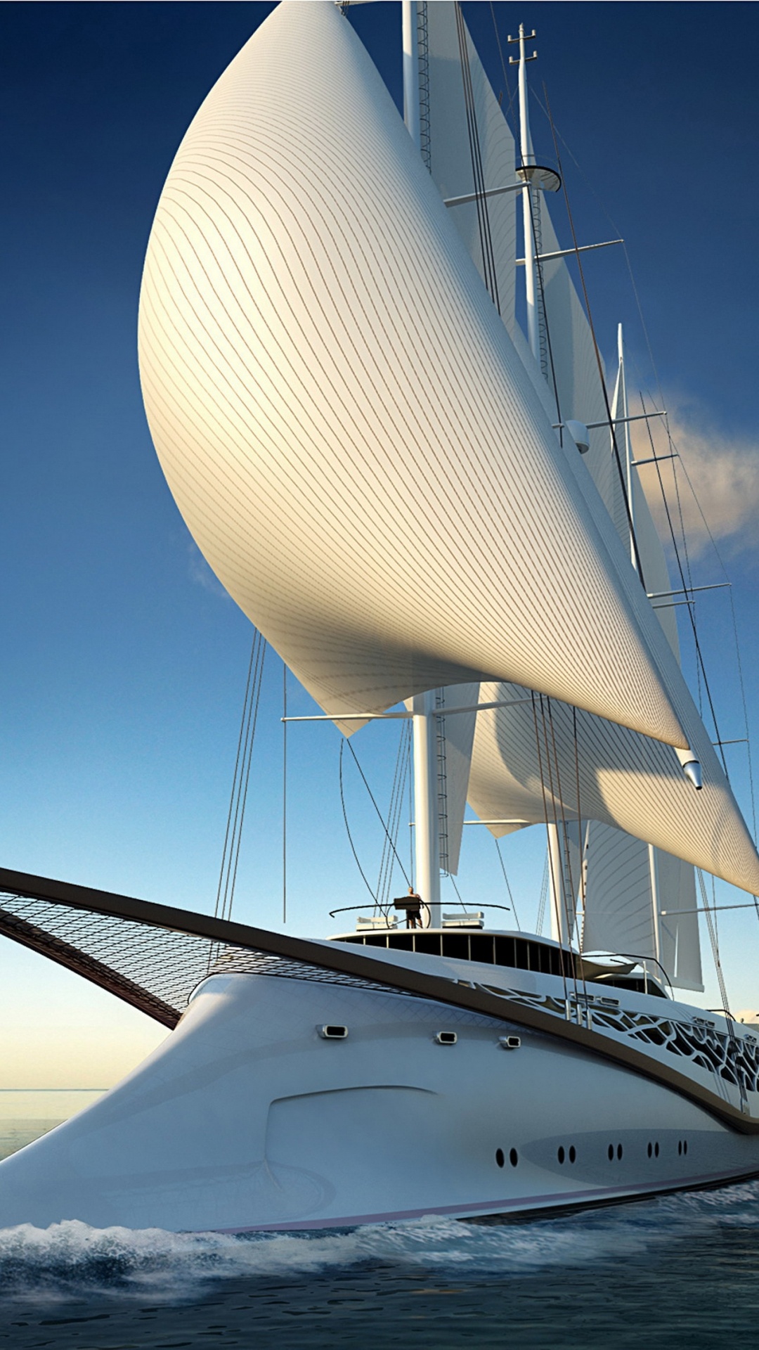 Обои парусная яхта, лодка, мореплавание, парусник, перевозка воды в разрешении 1080x1920