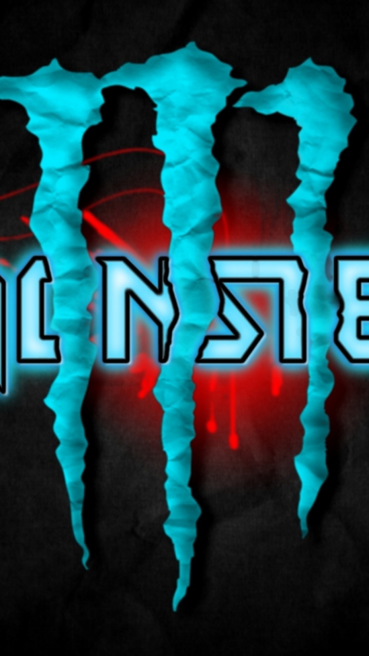 Обои Монстр Энергии, энергетический напиток, лого, текст, графический дизайн в разрешении 720x1280