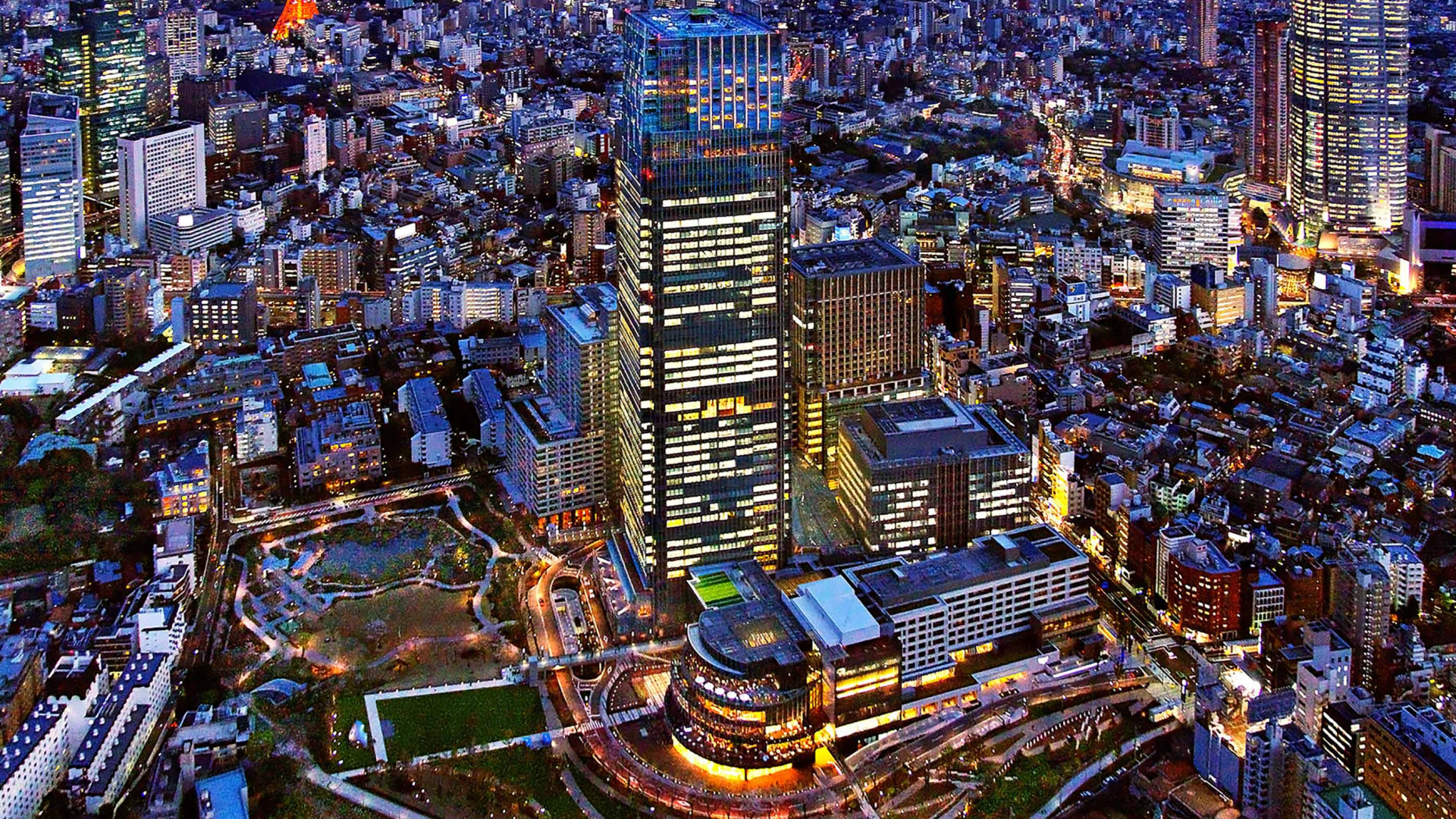 Обои В Токио, Роппонги Хиллз, город, городской пейзаж, городской район в разрешении 1920x1080