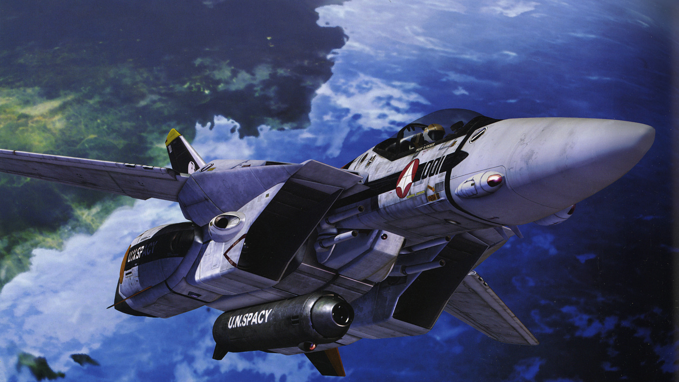 Обои макросс, VF-1 Valkyrie, Роботех, меха, самолеты в разрешении 1366x768