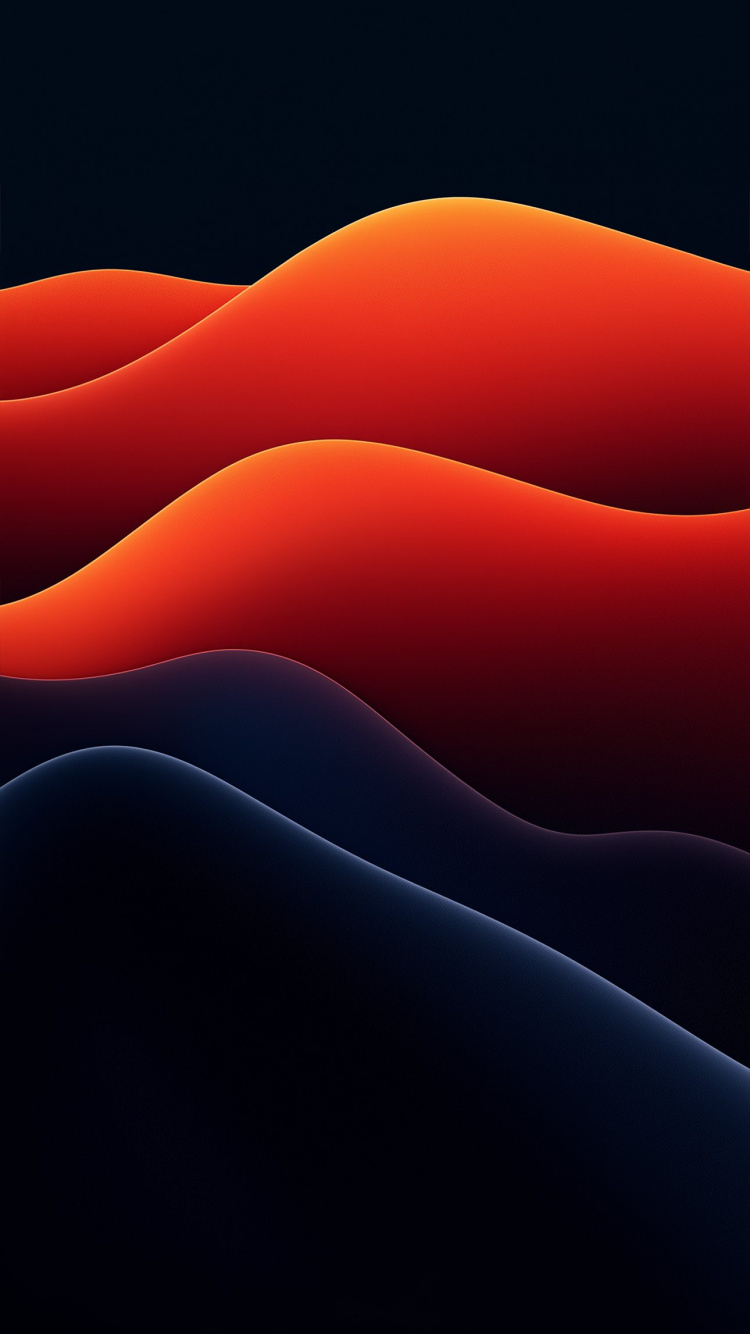 Обои красный цвет, Оранжевый цвет, графика в разрешении 750x1334