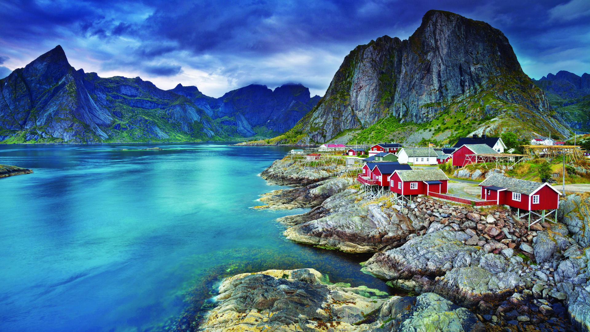 Обои Лофотен, фьорд, природа, гора, пейзаж в разрешении 1920x1080