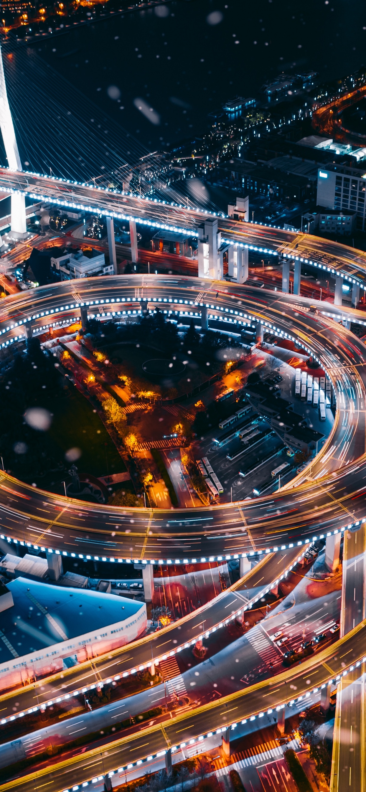 Обои ночь, метрополия, городской район, городской пейзаж, город в разрешении 1242x2688