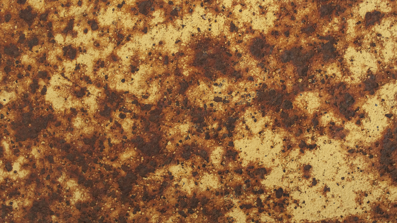 Обои металл, ржавчина, коричневый цвет, узор, почва в разрешении 1280x720