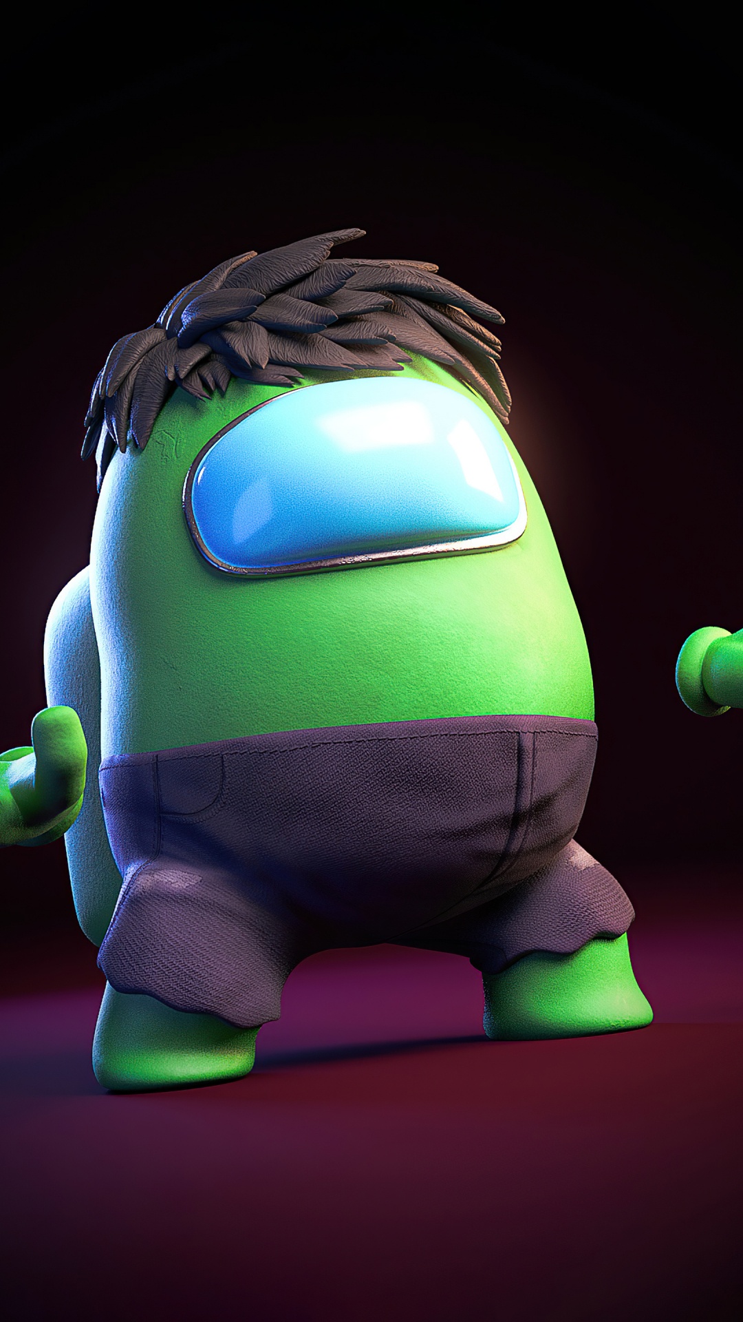 Обои Халк среди нас, Халк, Among Us, цифровое искусство, комиксы Марвел в разрешении 1080x1920