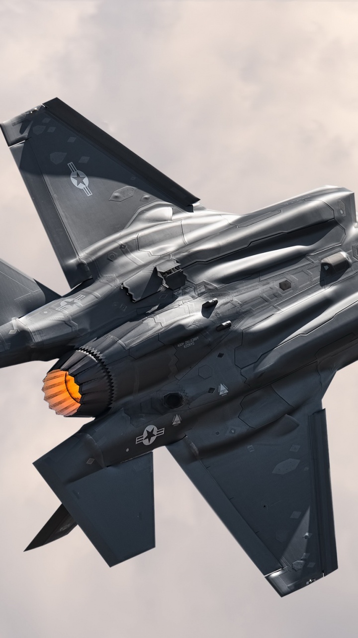 Обои самолеты, реактивный самолет, военный самолет, Lockheed Martin, самолет в разрешении 720x1280