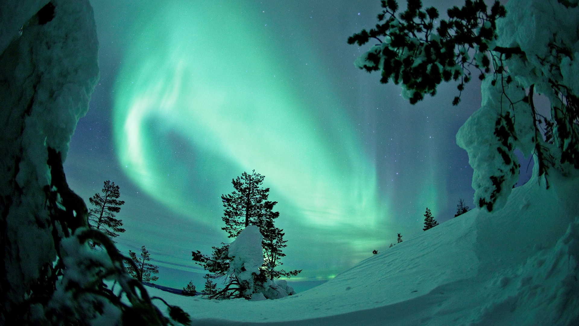 Обои Лапландия Добро Пожаловать, Аврора, путешествие, природа, атмосфера в разрешении 1920x1080