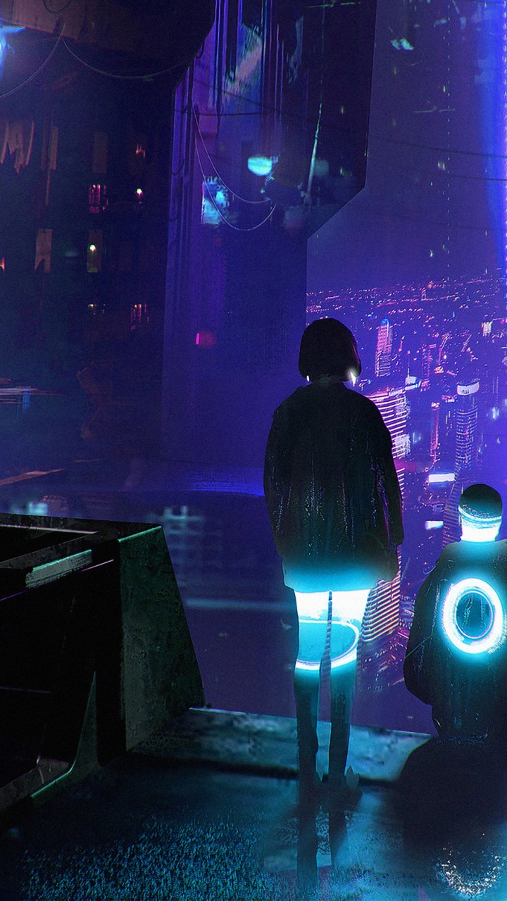 Обои концертный зал, Киберпанк 2077, темнота, ночной клуб, Представление в разрешении 720x1280