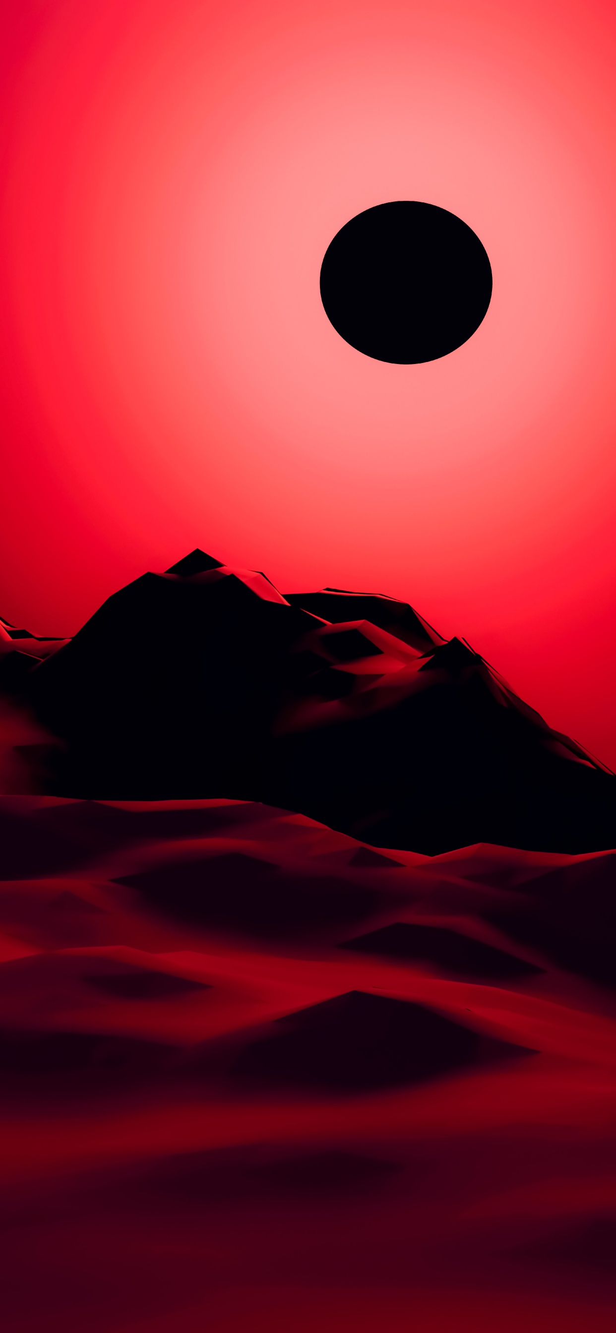 Обои атмосфера, свет, послесвечение, склон, сумрак в разрешении 1242x2688