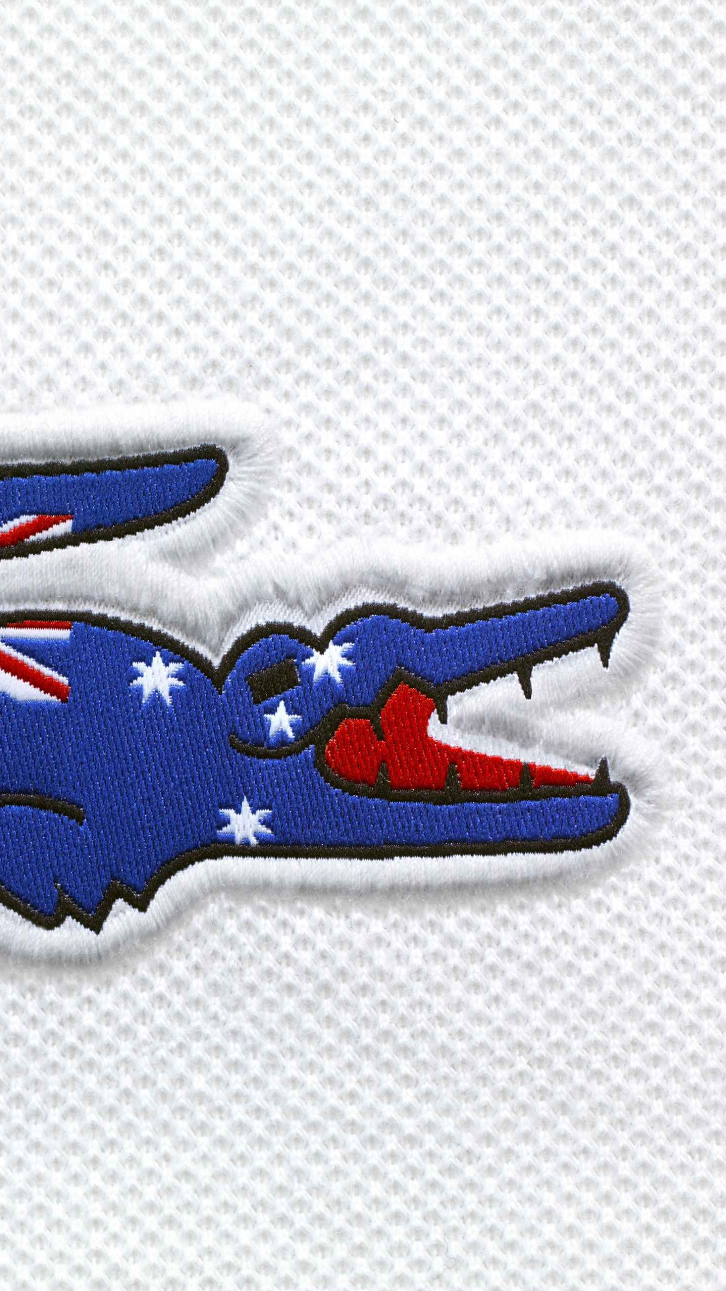 Обои lacoste, лого, рубашка поло, эмблема, электрик в разрешении 1440x2560