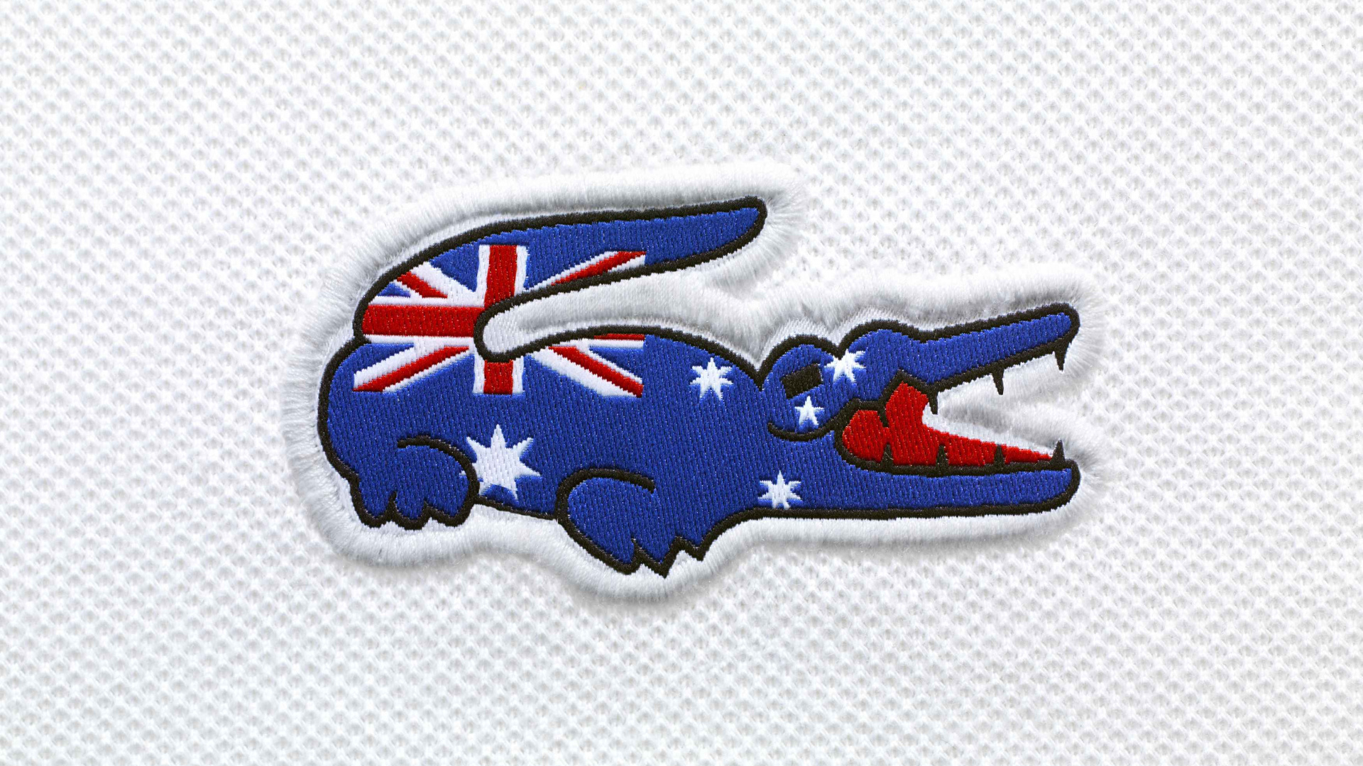 Обои lacoste, лого, рубашка поло, эмблема, электрик в разрешении 1920x1080