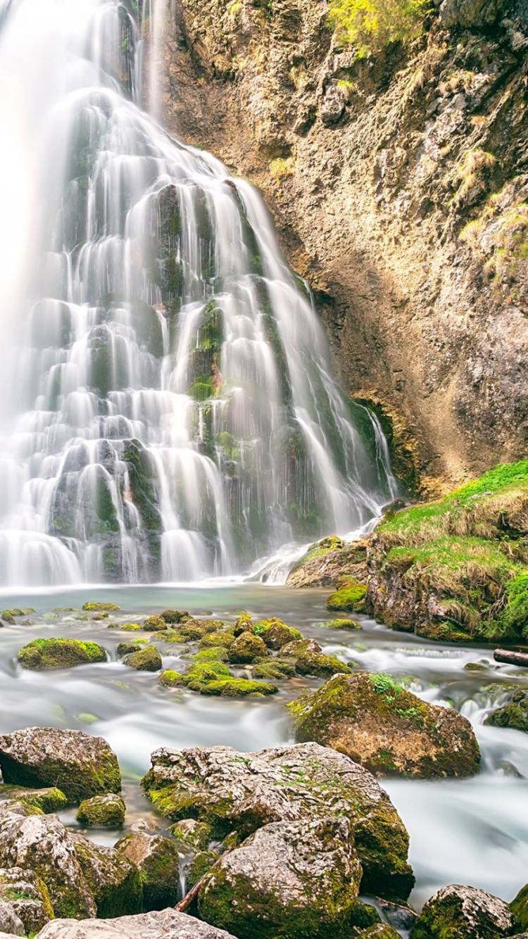 Обои водопад голлинг, водопад, Gollinger Вассерфаль, гидроресурсы, водоем в разрешении 750x1334