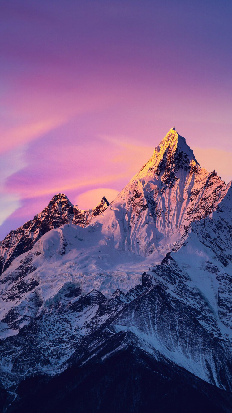 Обои гора, ios, планшет, облако, снег в разрешении 750x1334