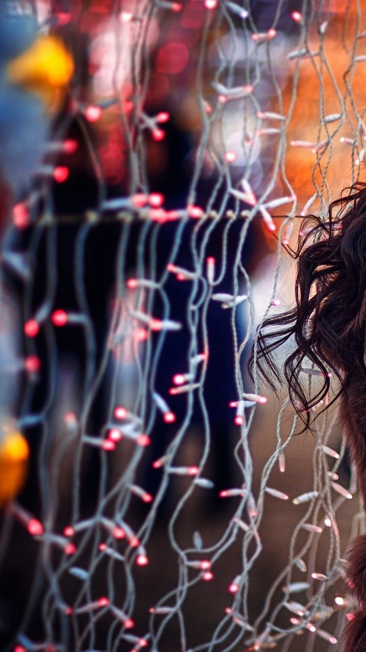 Обои длинные волосы, фэшн, девушка, мода, осень в разрешении 750x1334