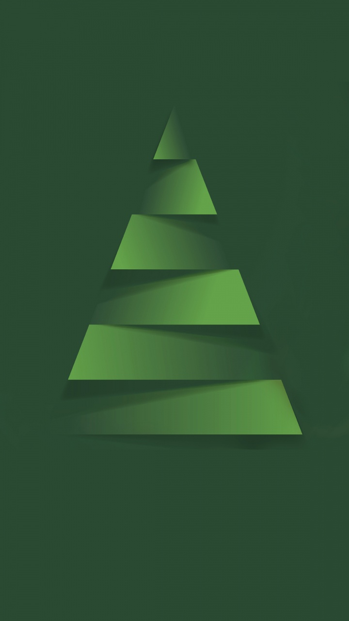 Обои Рождество, елка, абстрактный рождественский телефон, треугольник, арт в разрешении 720x1280