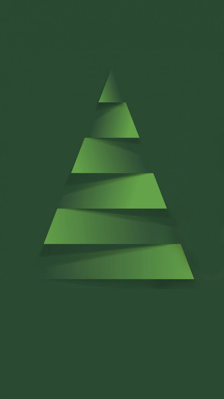 Обои Рождество, елка, абстрактный рождественский телефон, треугольник, арт в разрешении 750x1334
