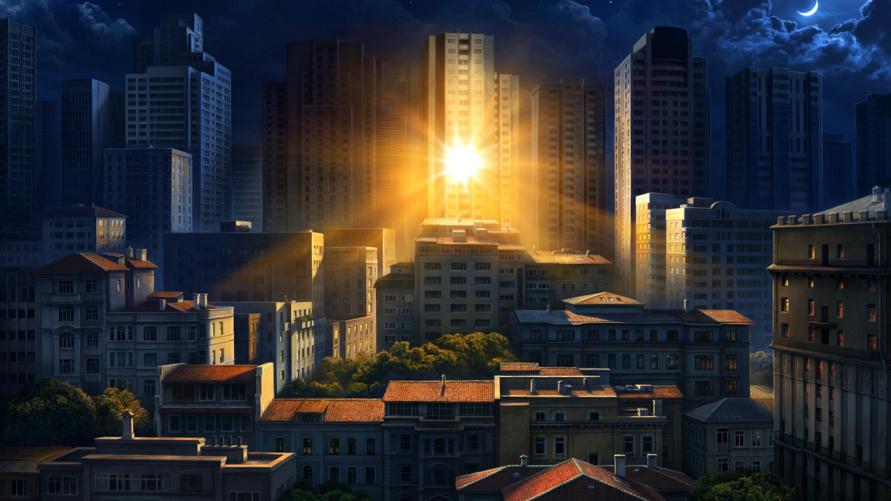 Обои компания Philips, Филипс Хью Гоу, Philips Хюэ, здание, небоскреб в разрешении 1280x720