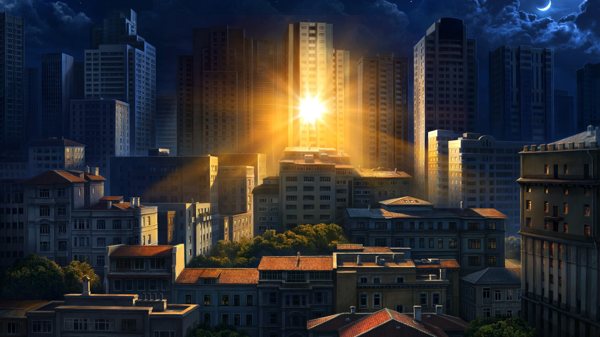 Обои компания Philips, Филипс Хью Гоу, Philips Хюэ, здание, небоскреб в разрешении 1920x1080