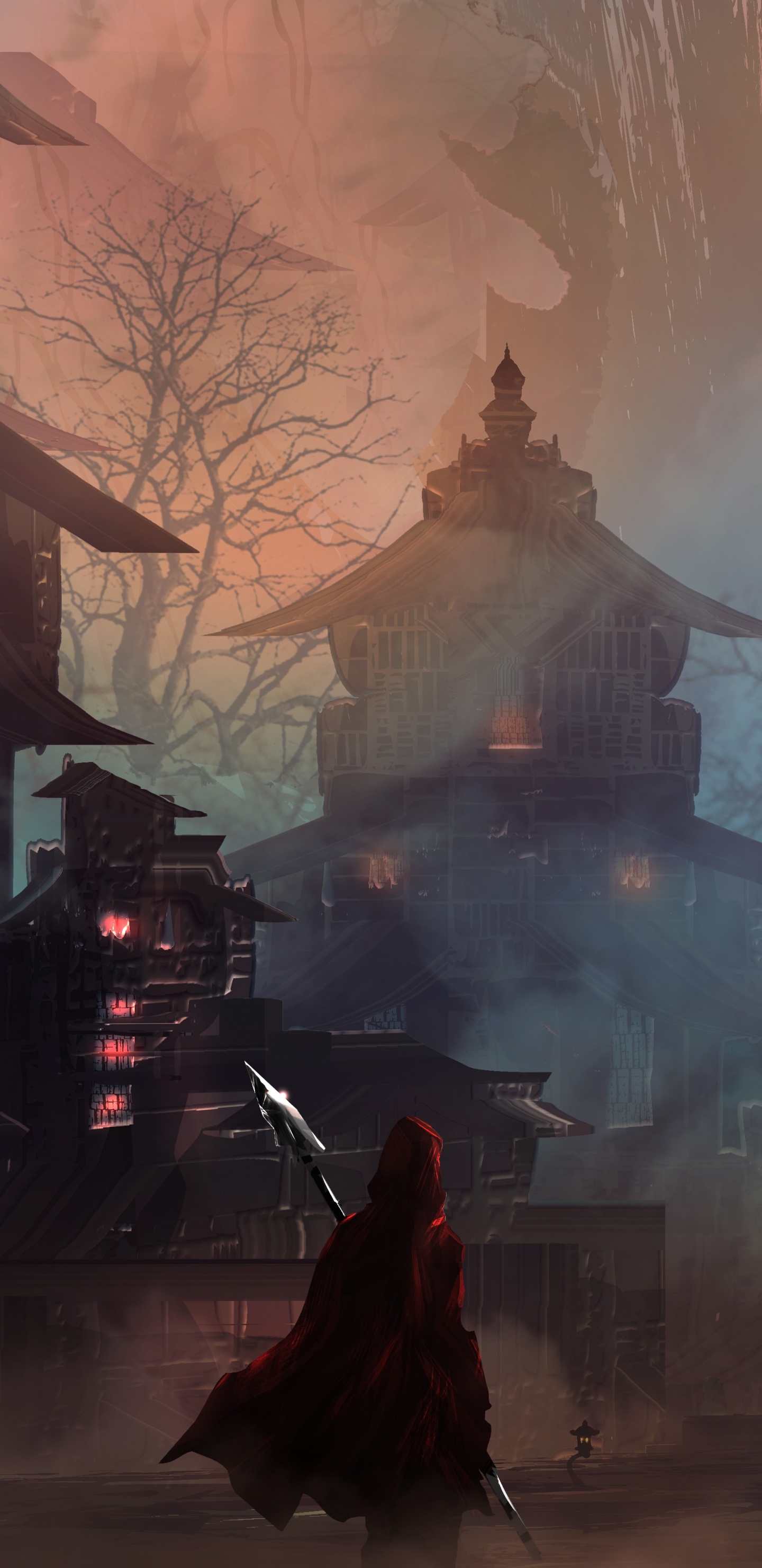 Обои цифровое искусство, фантастическое искусство, фэнтези, компьютерная игра, Красная Шапочка в разрешении 1440x2960