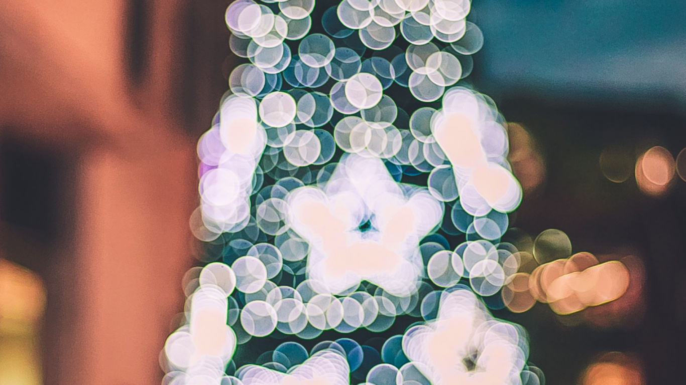 Обои Рождественский день, picsart, елка, плащи тень, праздник в разрешении 1366x768