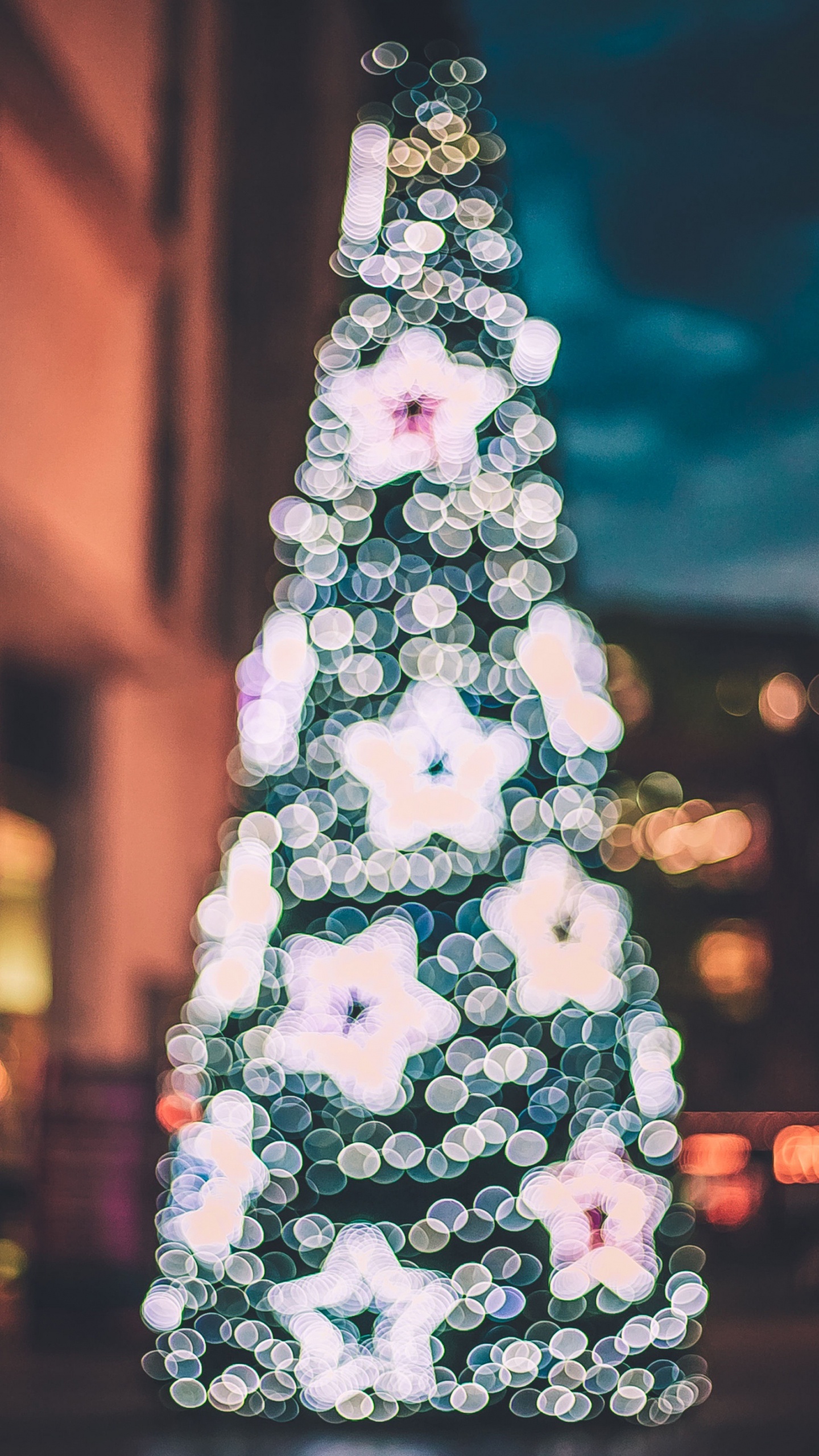 Обои Рождественский день, picsart, елка, плащи тень, праздник в разрешении 1440x2560