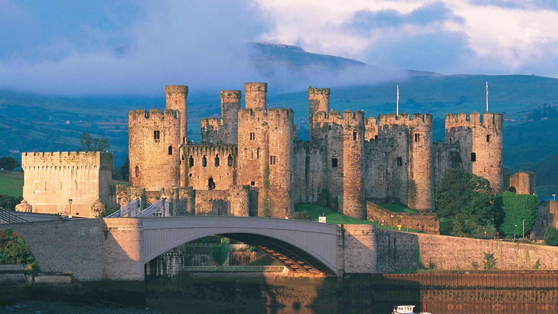 Обои Замок Конви, Бетс-и-Койде, замок, ориентир, фортификация в разрешении 1920x1080