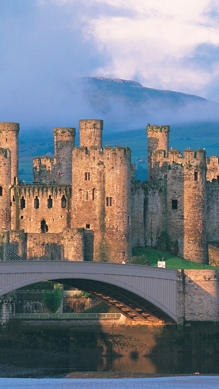 Обои Замок Конви, Бетс-и-Койде, замок, ориентир, фортификация в разрешении 720x1280