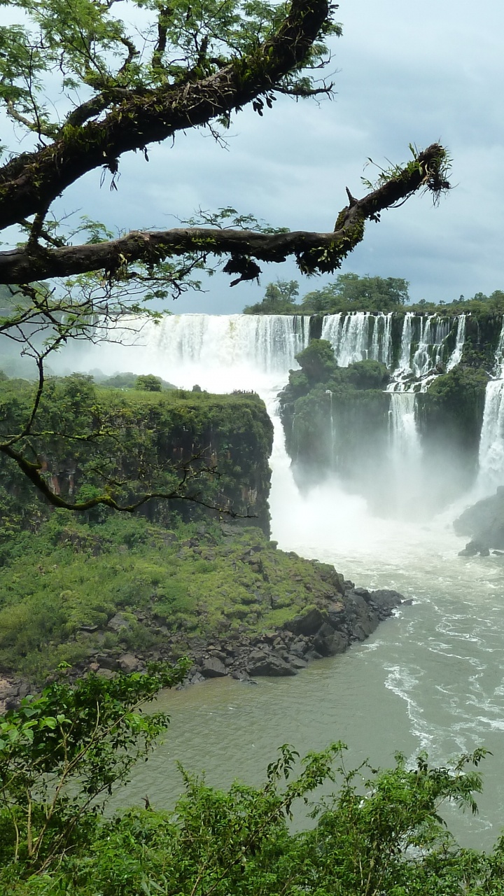 Обои Водопады Игуасу, водопад, гидроресурсы, водоем, природа в разрешении 720x1280