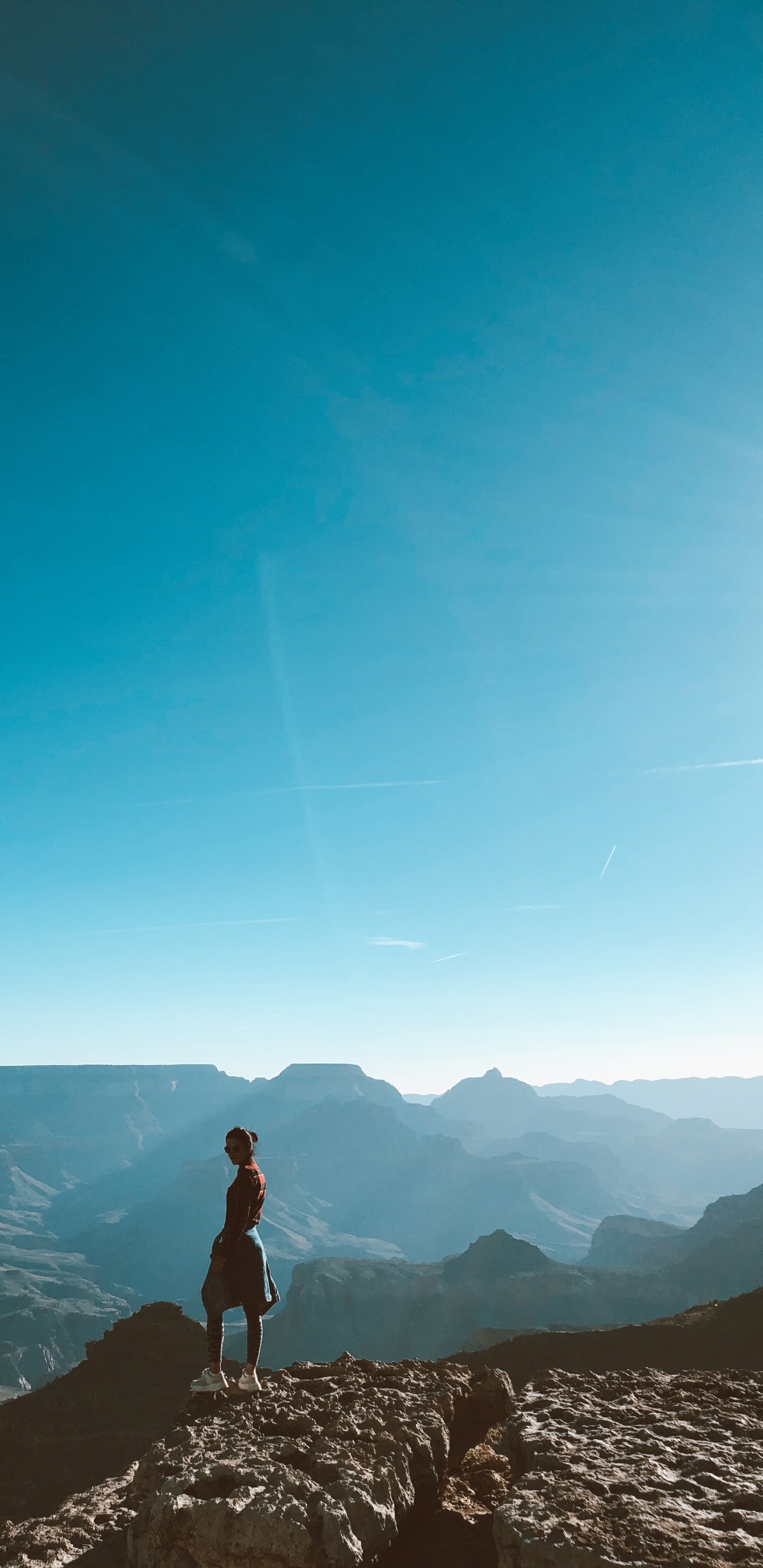 Обои Люди в природе, лазурный, приключения, ходьба, хребет в разрешении 1440x2960