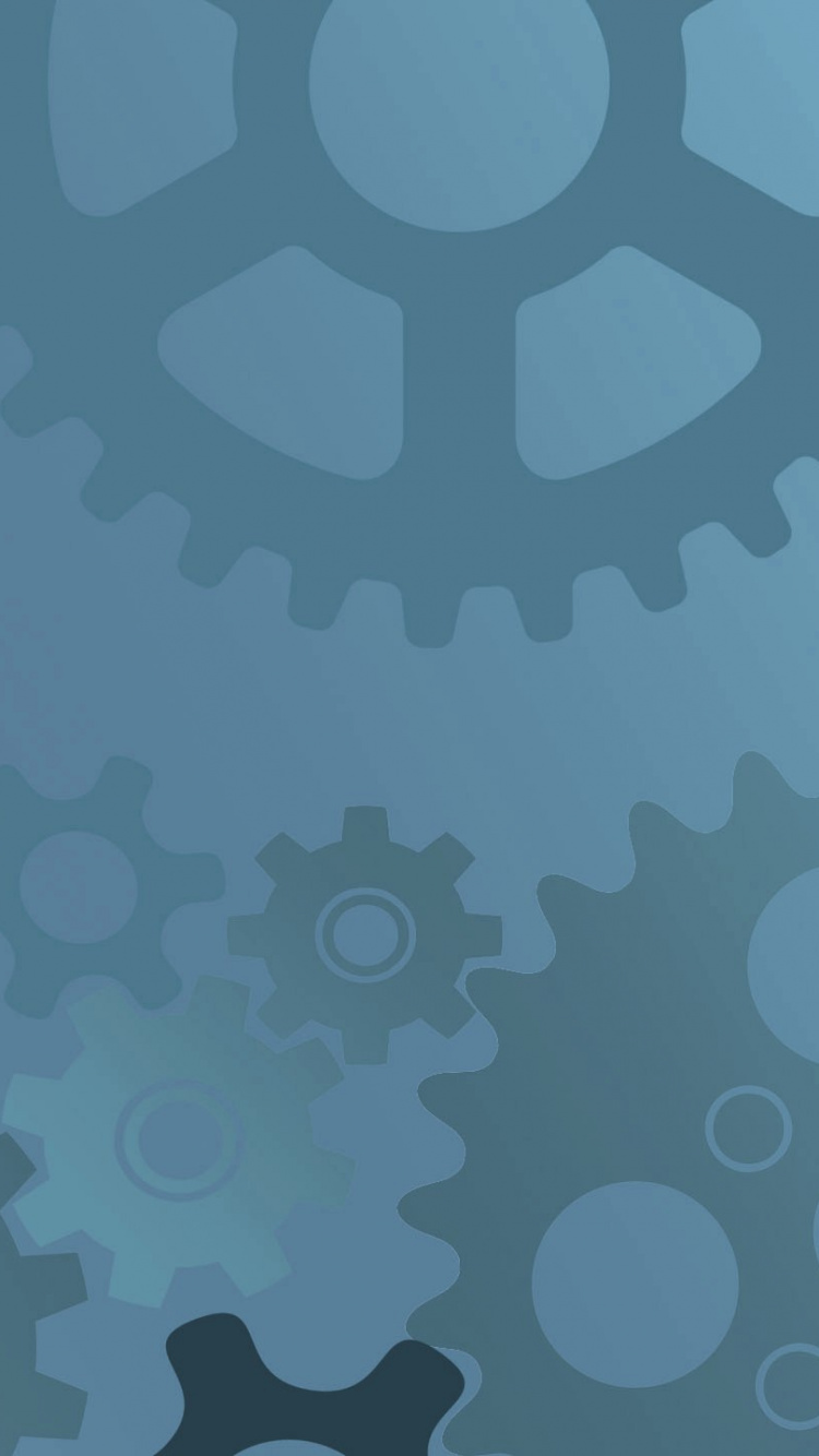 Обои шестерня, механизм, синий, узор, дизайн в разрешении 750x1334