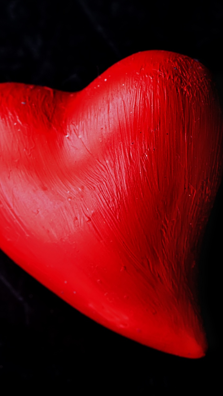 Обои День Святого Валентина, сердце, красный цвет, любовь, темнота в разрешении 720x1280