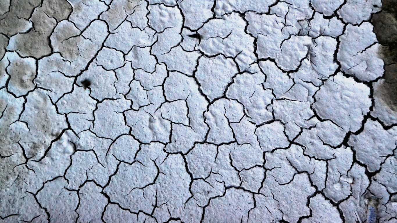 Обои сломанный краски, текстура, засуха, почва, узор в разрешении 1366x768